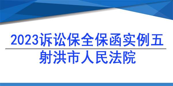 訴訟保全,財產(chǎn)保全,射洪市人民法院