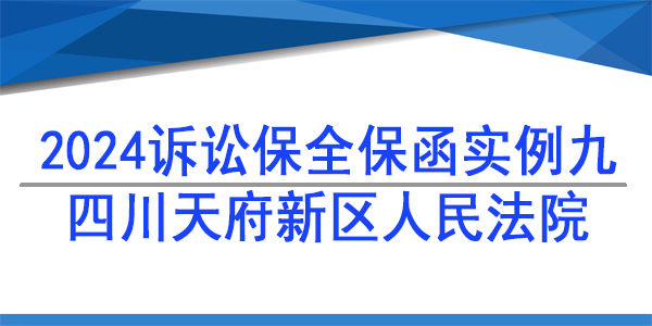 財產保全,四川天府新區人民法院